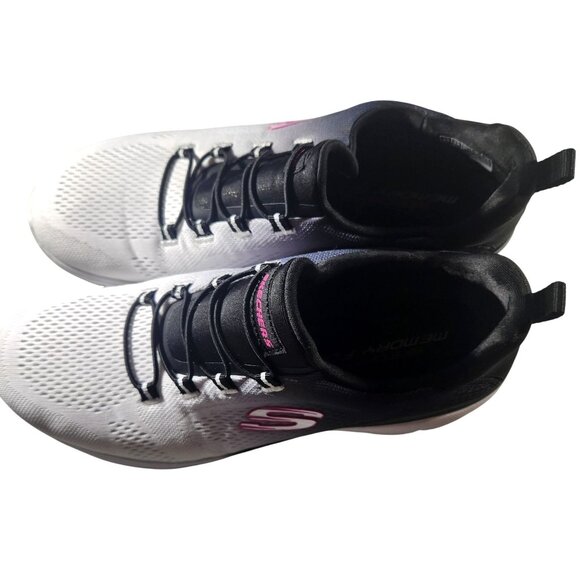 Skechers sneakers shoes Womens Memory Foam Size 8.5 US Black White - Picture 2 of 6